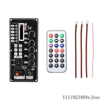 T01 DC 7.4-12V MP3 Bluetooth 5.3 Amplifier Decoder Board Car 2*25W Audio Decoding Board Support Bluetooth Call Microphone