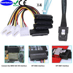 LONRIONSAS#Mini SAS SFF-8087 to SFF-8482 with 4X Molex Power Connectors for Raid Controller to Hard Drive Cable