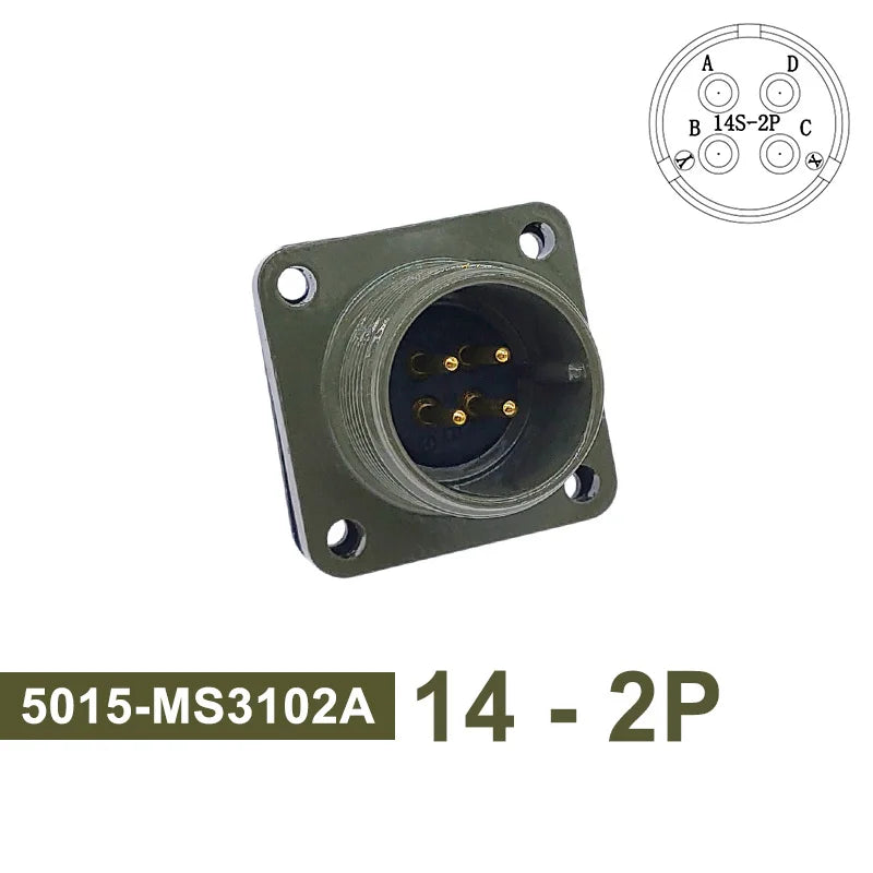 MIL STD Circular Connector MS3102A 14S-2 14S-5 14S-6 MIL-C 5015 Military Specification Connectors MS3106 MS3108 Plug&Socket