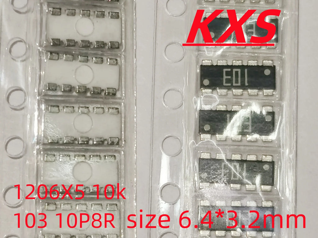 10PCS 1206*5 47R 10PIN 1206X5 103 10P8R exclusion network resistor array YC358TJK-1K 2.2K 3.3K 4.7K 5.1 6.8K 7.5K 10K 22K 100K