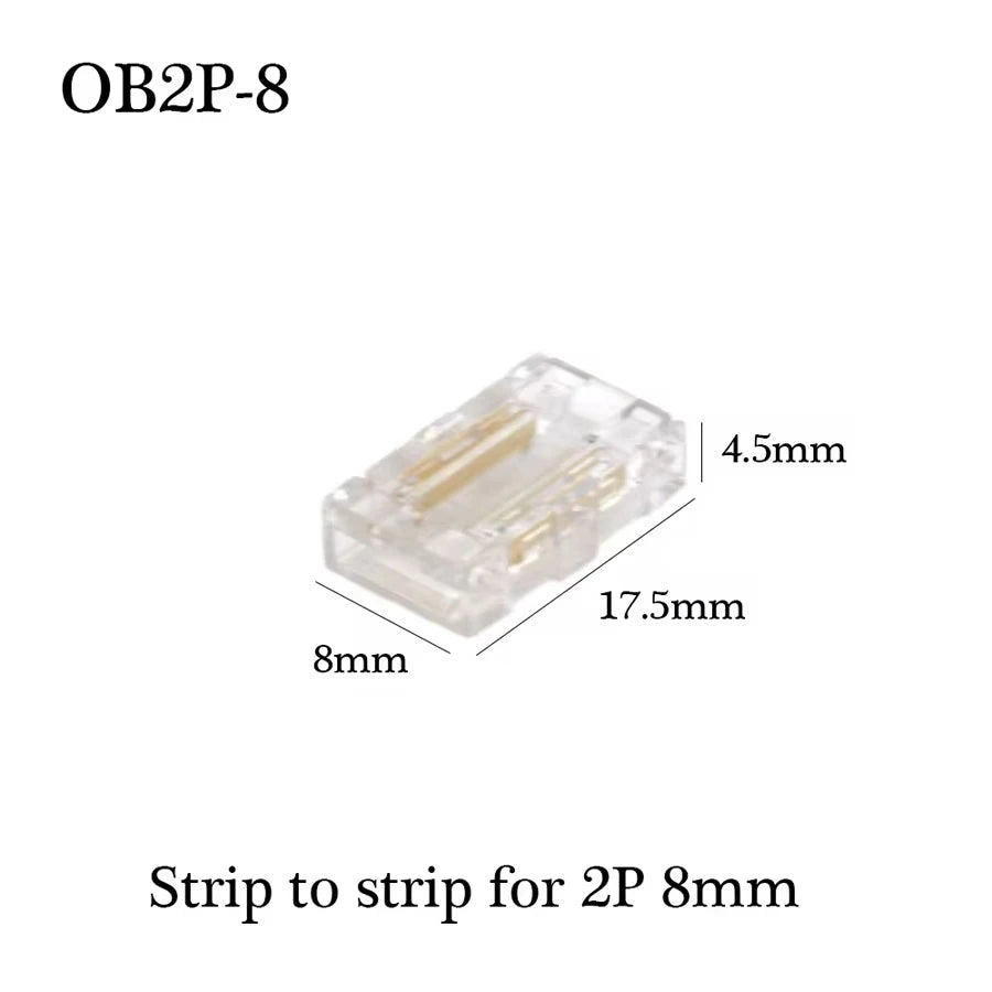 COB Led Strip Connector Light Strip Wire Connectors 2 3 4 Pin L-shaped For 5 8 10mm Width PCB Single Color RGB CCT Strip