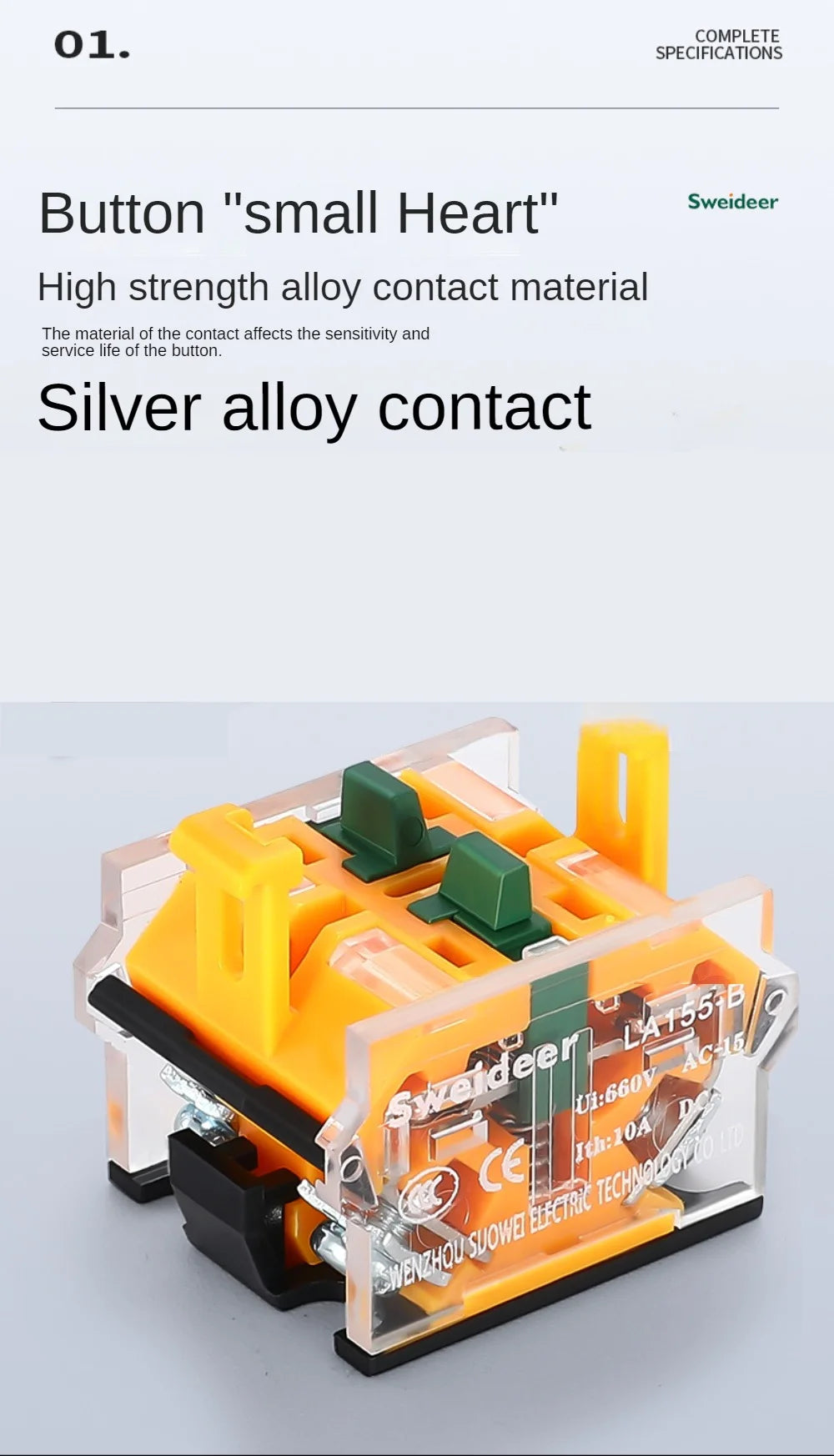 Waterproof Push Button Switch with LED 22mm Momentary Reset Self Locking Power Button Switch with Light 12V 24V 220V 10A 2NO 2NC