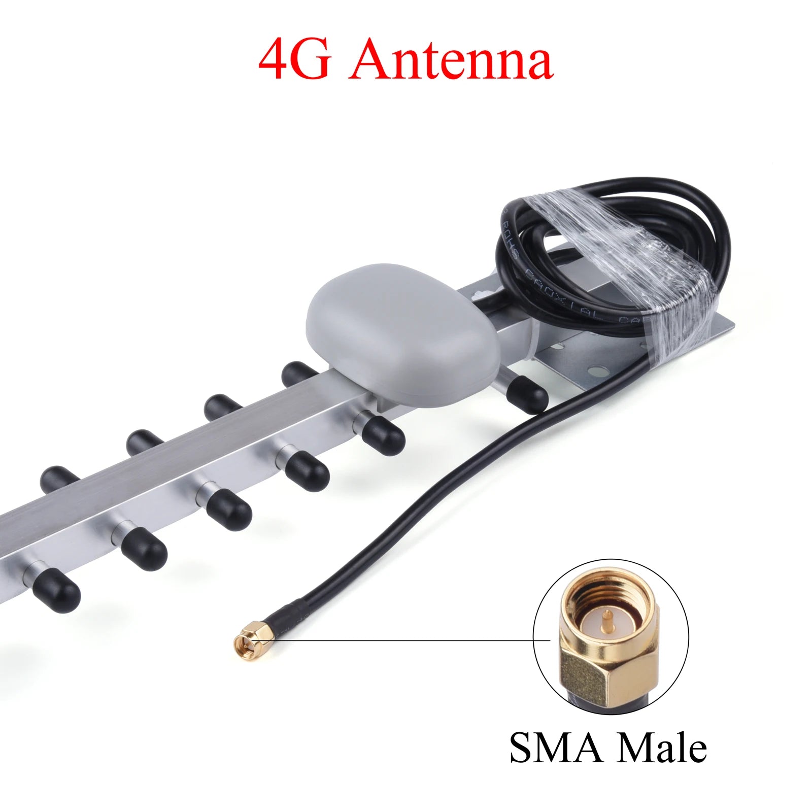 US 25dBi High Gain Dual-Band 4G/2.4G WiFi Yagi Antenna Compatible with RP-SMA/SMA Male Connectors Weatherproof with Cable
