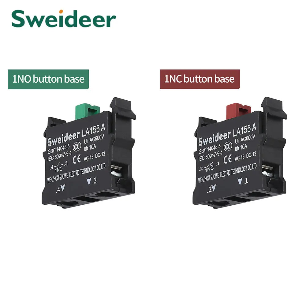 Selector Switch 22mm 2NO/1NO1NC 2/3 Position Self Locking Momentary Button Start Stop Waterproof Push Button Rotary Switch 10A