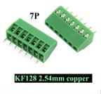10pcs 2.54MM PCB Universal Screw Terminal Blocks Connector 2/3/4/5/6/7/8/9/10-12 Pin/Poles KF128 Straight Pin Copper