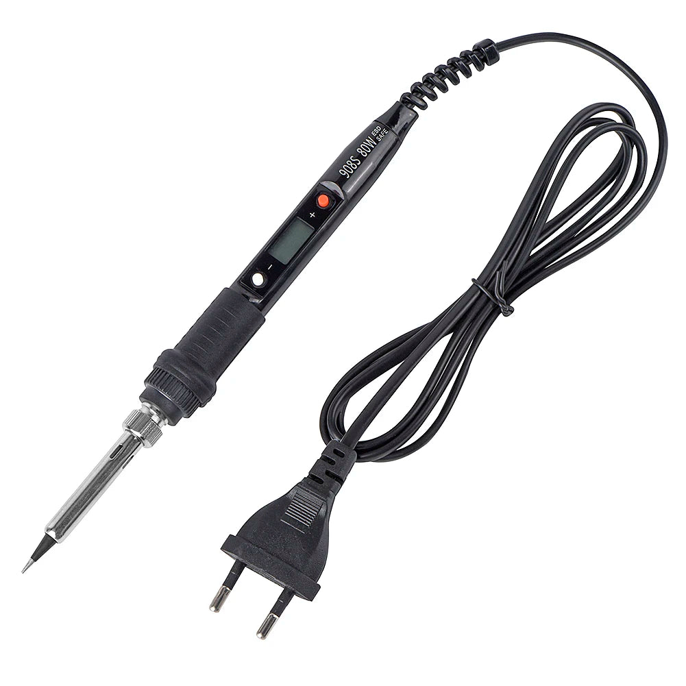 JCD Electric Soldering Iron Kit 80W LCD Digital Display Adjustable Temperature 220V/110V Solder Iron Welding Repair Tools 908S