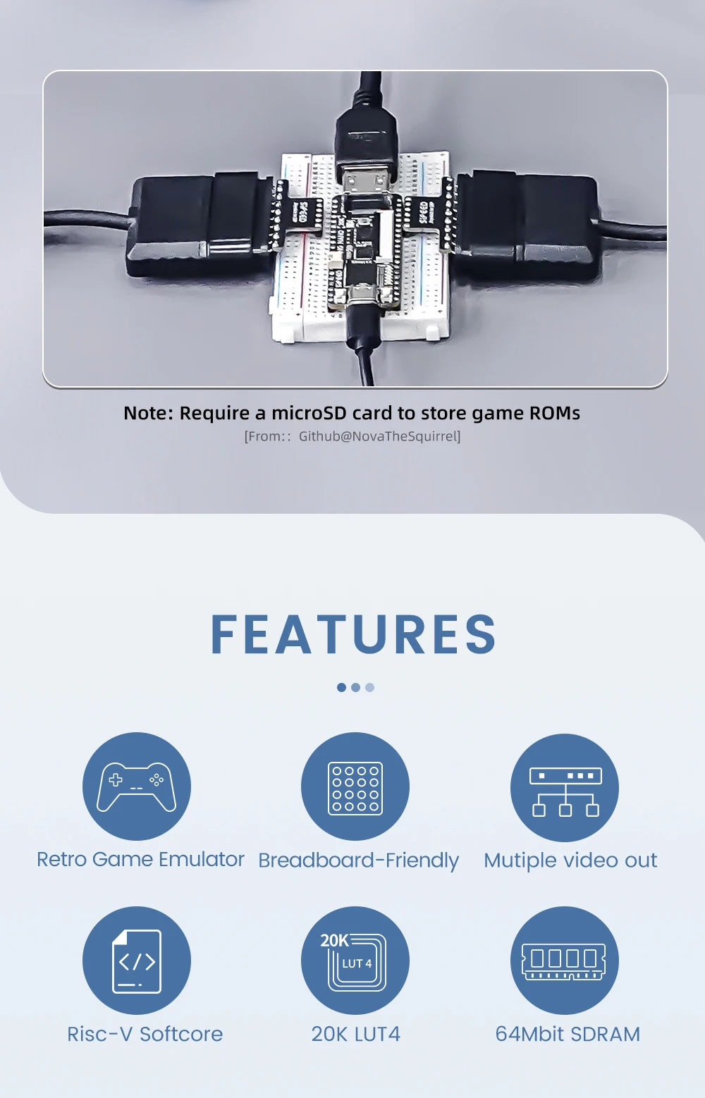 Sipeed Tang Nano 20K Game Kits FPGA RISCV Linux Development Board