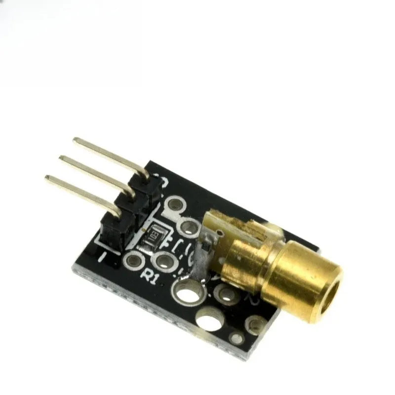 1-100pcs KY-008 Red Laser Module 650nm 3-Pin Dot Diode Transmitter with Copper Head for Arduino, AVR, PIC & MEGA 2560