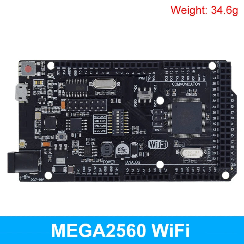 TZT Mega2560 ATMEGA16U2 / Pro Mini MEGA 2560 Mega+WiFi R3 ATmega2560 CH340G For Arduino Mega R3 Development Board ESP8266