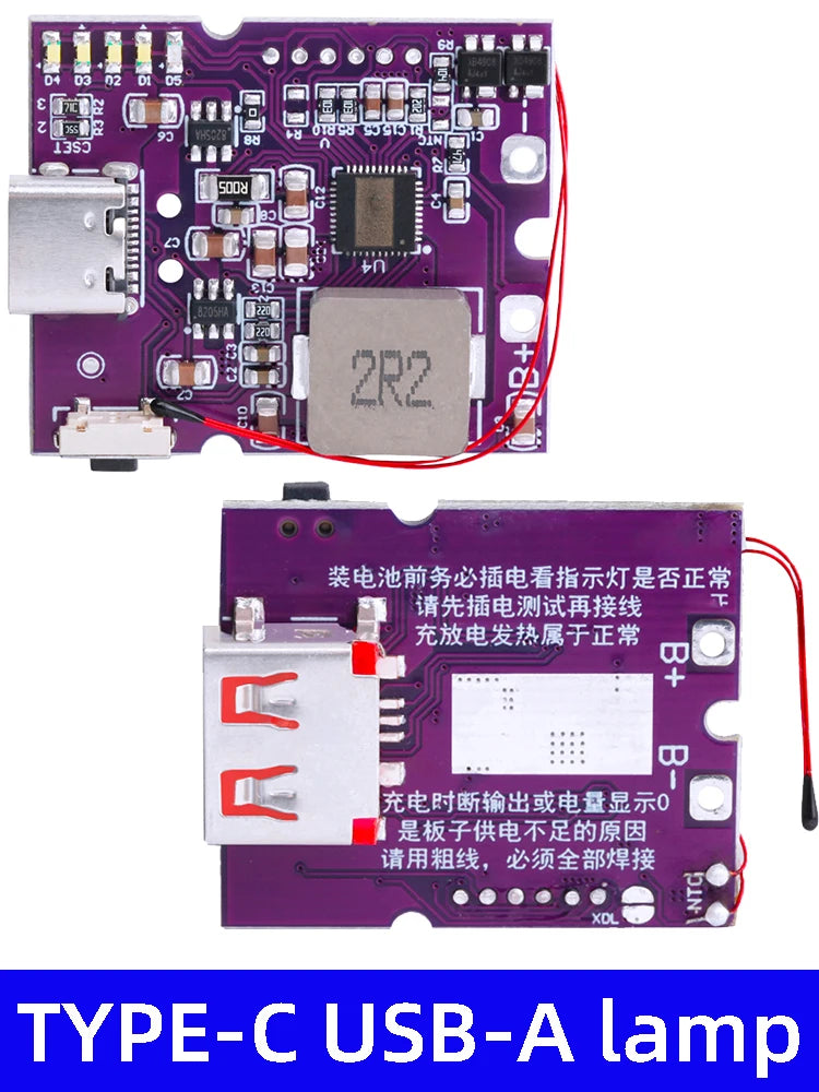 22.5W Power Bank Bidirectional Fast Charging Mobile Power Module Circuit Board With Digital/Light Type-C USB Suppor PD/QC3.0 2.0
