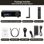 AIYIMA A80 Upgraded TPA3255 DAC Bluetooth PFFB Stereo Power Amplifier 300Wx2 Class D HiRes Digital Amp RCA TRS OPT COA USB Input