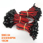 SM2.54 22AWG Cable 2/3/4/5/6-12Pin Plug Socket Male Female 10/15/20/30/50cm Connector LED Strip Light Adapter Wire Harness