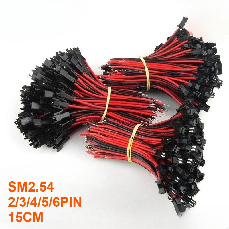 SM2.54 22AWG Cable 2/3/4/5/6-12Pin Plug Socket Male Female 10/15/20/30/50cm Connector LED Strip Light Adapter Wire Harness