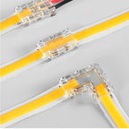 COB Led Strip Connector Light Strip Wire Connectors 2 3 4 Pin L-shaped For 5 8 10mm Width PCB Single Color RGB CCT Strip