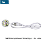 Warm White DC5V 3W USB LED Lights 5730 Chip Single/3 Color Reading Night Light Desk Book Tablet Lamp Switch Power Cable Dimmable