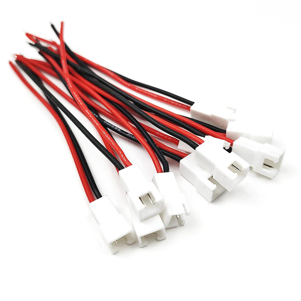 5/10Pairs JST XH 2.54mm 2Pin Female Male Connecting Plug Connector With 10CM 22AWG Soft Silicone for Tiny Drone Battery Terminal