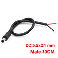 1/2/5Pcs 18AWG 5.5x2.1mm DC Male or Female Power Plug Cable Jack Adapter Connector 12V 10A Power Supply Cords DIY For CCTV LED