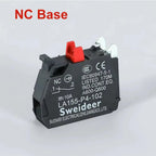 XB4 22mm Emergency Stop Button Switch Double Button Switch with Light Momentary Self Reset Mushroom Power Push Button Switch 10A