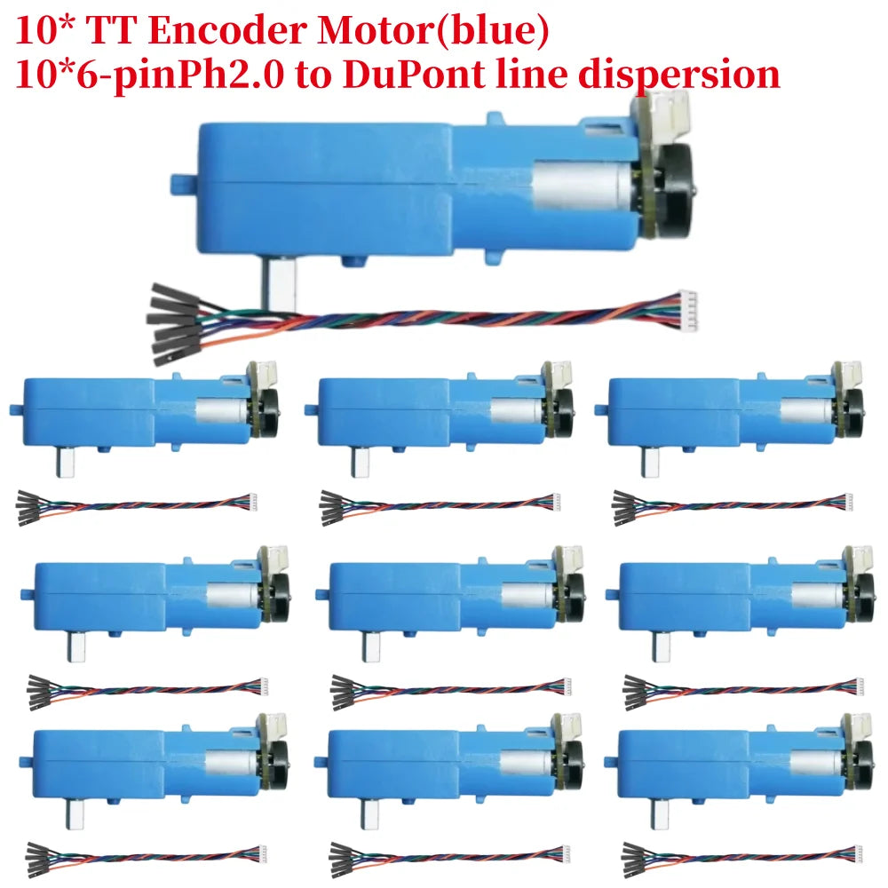All-Metal TT Encoder Motor, 12PPR Hall Encoder, High Torque 1:90 Gearbox, Metal Shaft DC Geared Motor, DC 3-12V Gearbox Motor