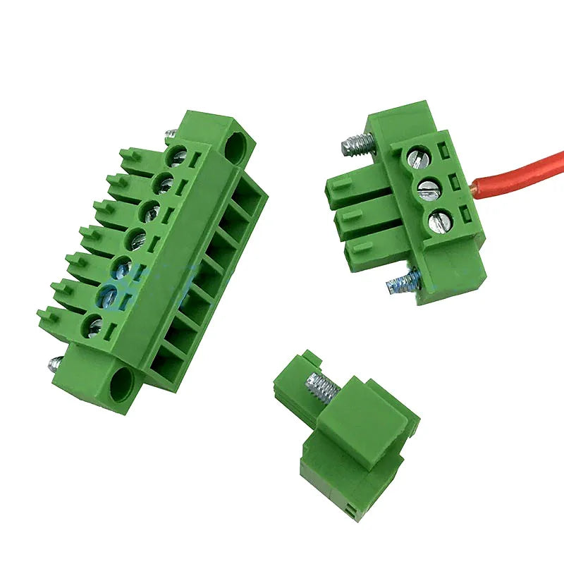 1Pair 15EDG 3.81mm Pitch Through Wall Plug-in Terminal Blocks 2/3/4/5/6/7/8Pin Plug & Pin Header Socket Set