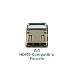 Ribbon FPV HDMI-Compatible Connector Flexible Flat Cable Raspberry Pi 4 Micro HDMI to HDMI/Mini HDMI Female 90 Degree FFC 20pin