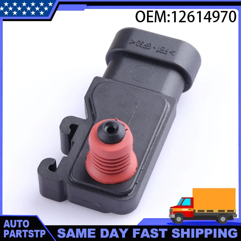 Manifold Absolute Air Pressure Map Sensor 12614970 For Chevrolet Malibu Buick Terraza GMC Sonoma Pontiac Sunpire Isuzu Rodeo Saab 9-7X Cadillac CTS Hummer H3 Honda Passport