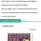 PCM5102 High Fidelity DAC Audio Decoder Board GY-PCM5102 IIS I2S Interface Lossless Digital Sound Module For Raspberry Pi