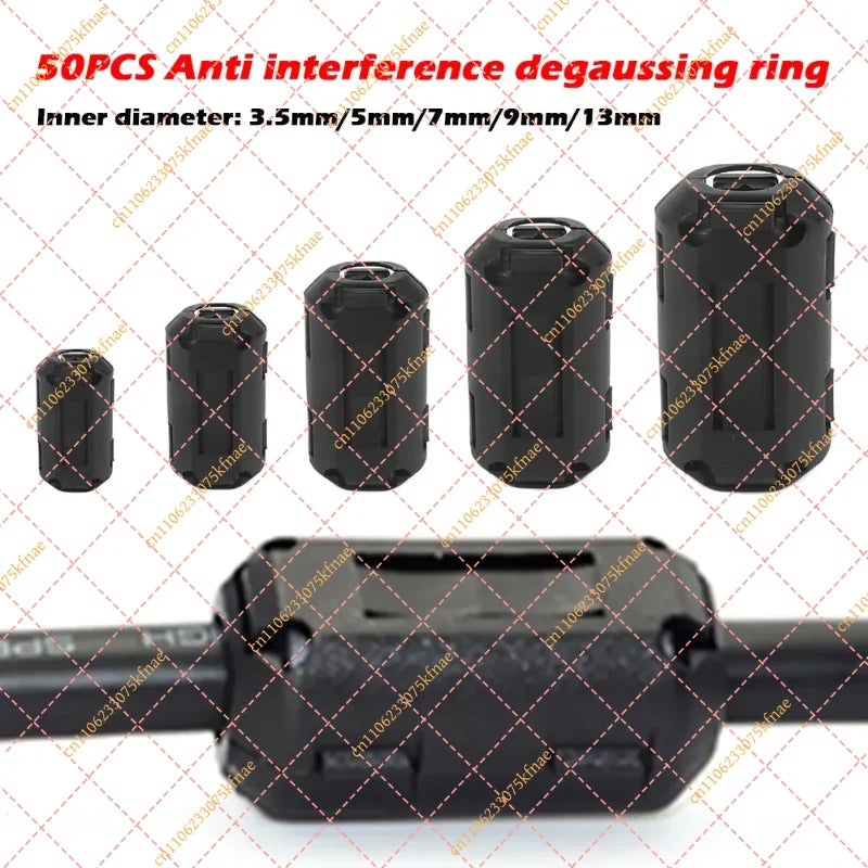 Clip-On Ferrite Beads EMI RFI Filter Noise Suppressor for USB & Power Cables (22/50 Pcs)