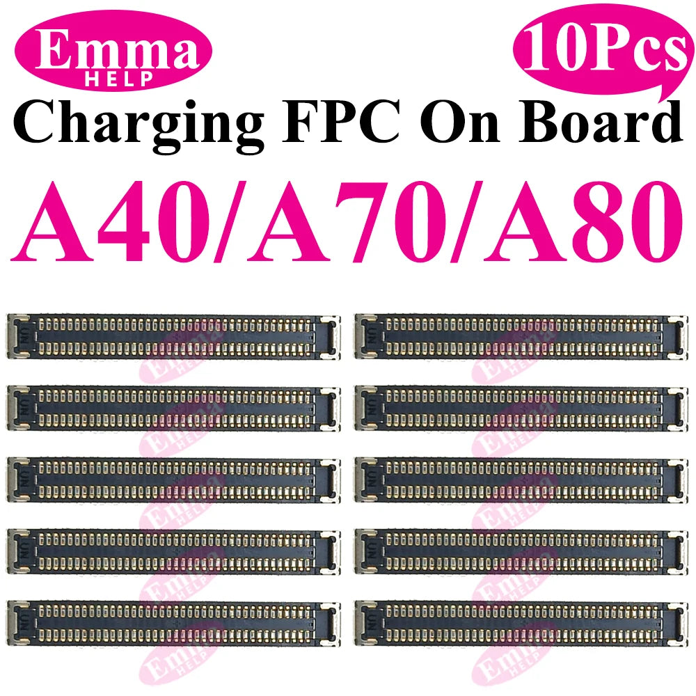 10pcs USB Charger Charging Port On Board FPC Connector For Samsung A10 A20s A50s A30s 40 A70 A10s M12 M14 M15 M16 Plug 78 Pin