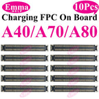 10pcs USB Charger Charging Port On Board FPC Connector For Samsung A10 A20s A50s A30s 40 A70 A10s M12 M14 M15 M16 Plug 78 Pin
