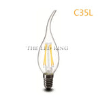 E14 LED Filament C35 Lamp C35L Dimmable Glass Candle Bulb 220V 4W 8W 12W Replace 20W 40W 60W Halogen Light Chandeliers