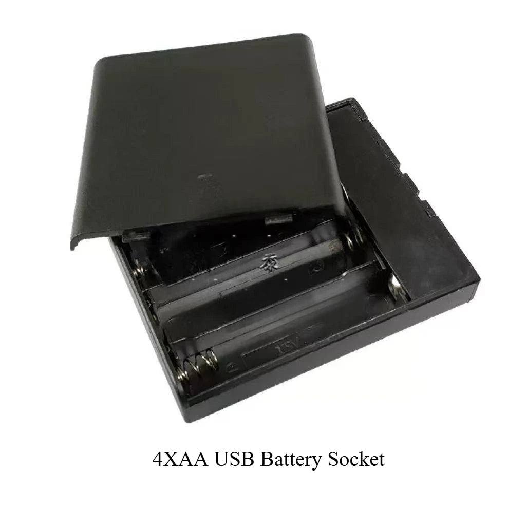 2X 3X 4X 6X 8X AA USB Battery Case With Power Switch With USB Socket AA Battery Box for 5V LED Strip Lights Mini Power Supply