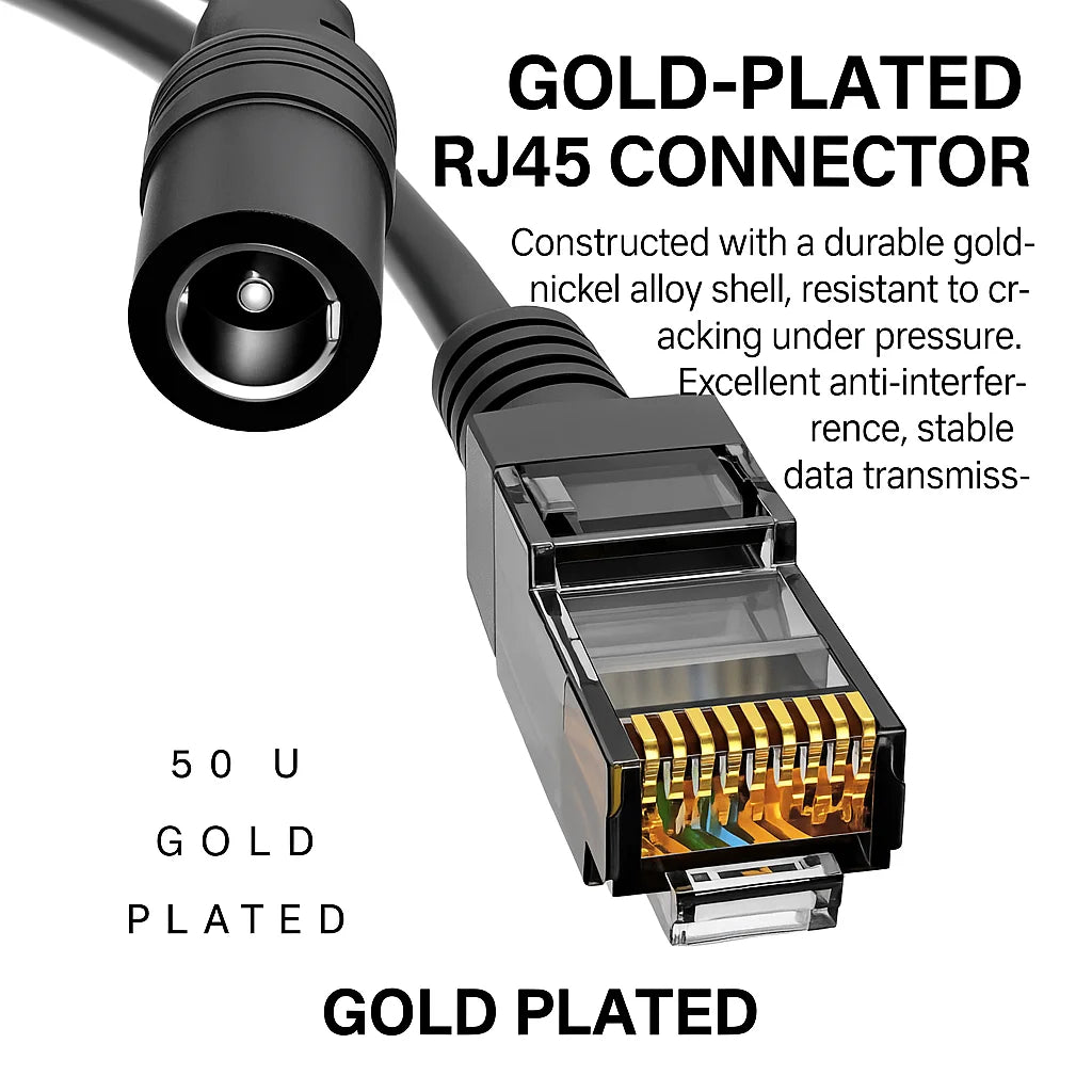 BNC Video + DC Power Extension Cable 5-50M | Outdoor 2-in-1 Coax Cable for CCTV DVR AHD TVI CVI Camera System