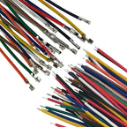 100pcs JST SH1.0 Terminal Electronic Wire 1.0mm Crimping Terminal Cable Without Shell 28AWG Single Double Head 100/200/300/400mm