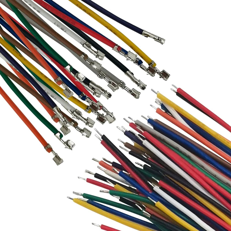 100pcs JST SH1.0 Terminal Electronic Wire 1.0mm Crimping Terminal Cable Without Shell 28AWG Single Double Head 100/200/300/400mm