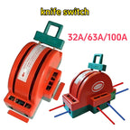 Hot Sale  2 Pole Double Throw Knife Disconnect Switch 32A 63A 100A DPDT Cutter Safety Disconnect Switch Power Disconnect Switch