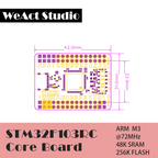 WeAct STM32F103RCT6 ARM STM32 Development Board Small System Board STM32 F103RCT6 STM32F103 STM32F1 Development Board