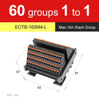 ENMG ECTB Terminal Block 10A 24-Point 42-Point 48-Point 84-Point PLC Signal Transfer Junction Rail Mount Power Distribution Box.
