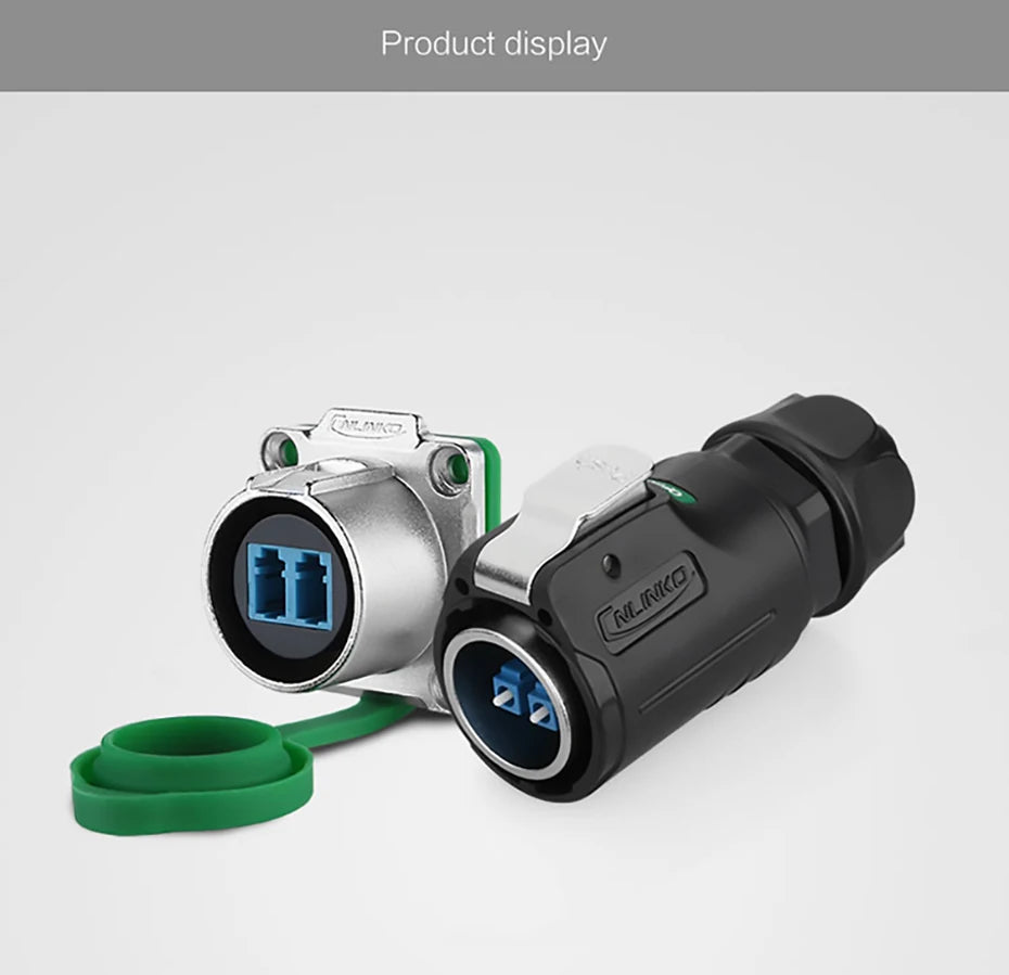 CNLINKO M24 Fiber Optic Connector LC High Performance Single Mode Conenctor Quick Assembly Waterproof IP68 for Networking FTTH