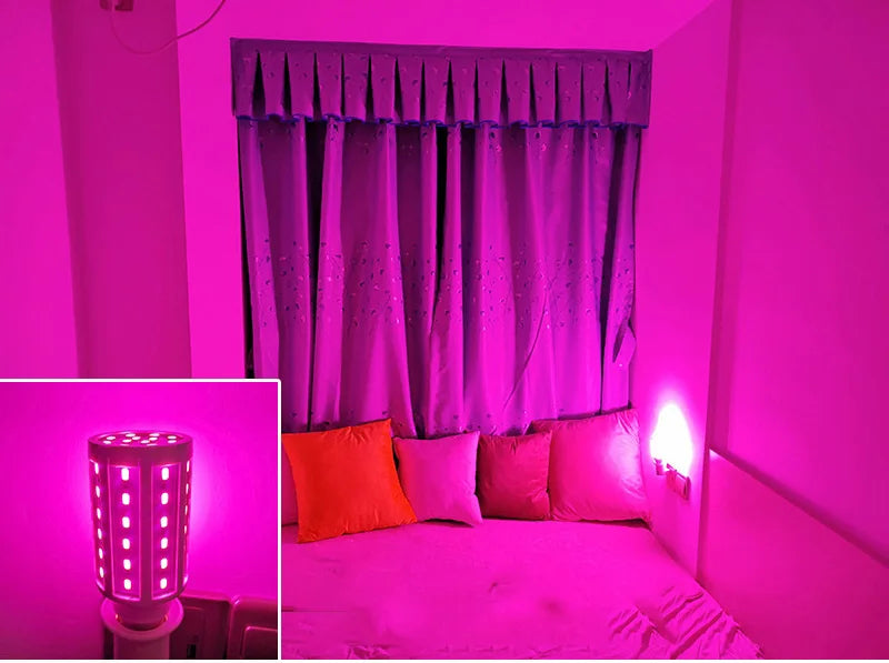 5W 10W 15W 20W 30W E27 LED Corn Lamp Indoor Lighting Home Lamp Green Pink Garden Lawn Landscape Decorative Light Bulbs SMD5730