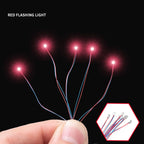 10pcs Flashing LED SMD 0805 3V Lamp Model Train Pre-soldere 30cm Connection Train Railway Layout/Starship/Robot/Cars Scene Decor