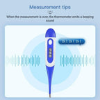 Professional Animal Digital Thermometer with Soft Probe Blue Digital Pet Dog Cat Veterinary Thermometer Waterproof Equipment
