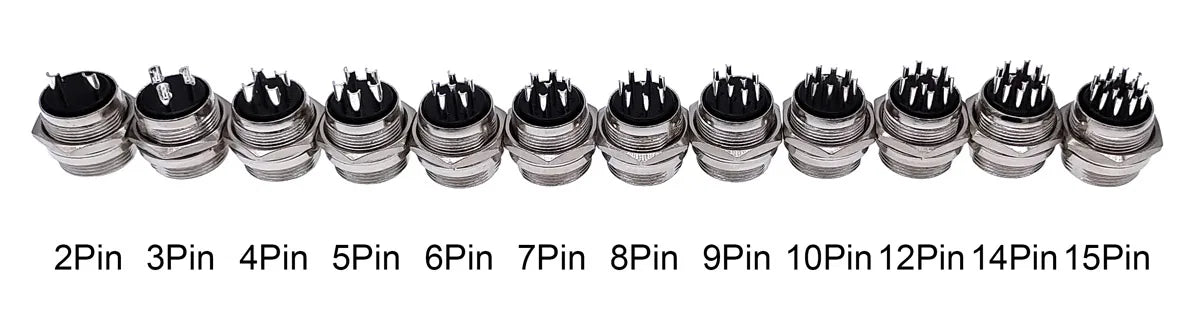 GX20 Metal Aviation Connector 2 3 4 5 6 7 8 9 10 12 14 15 Pin Male Female Plug Socket Panel Mount Flange Circular Cable Joint