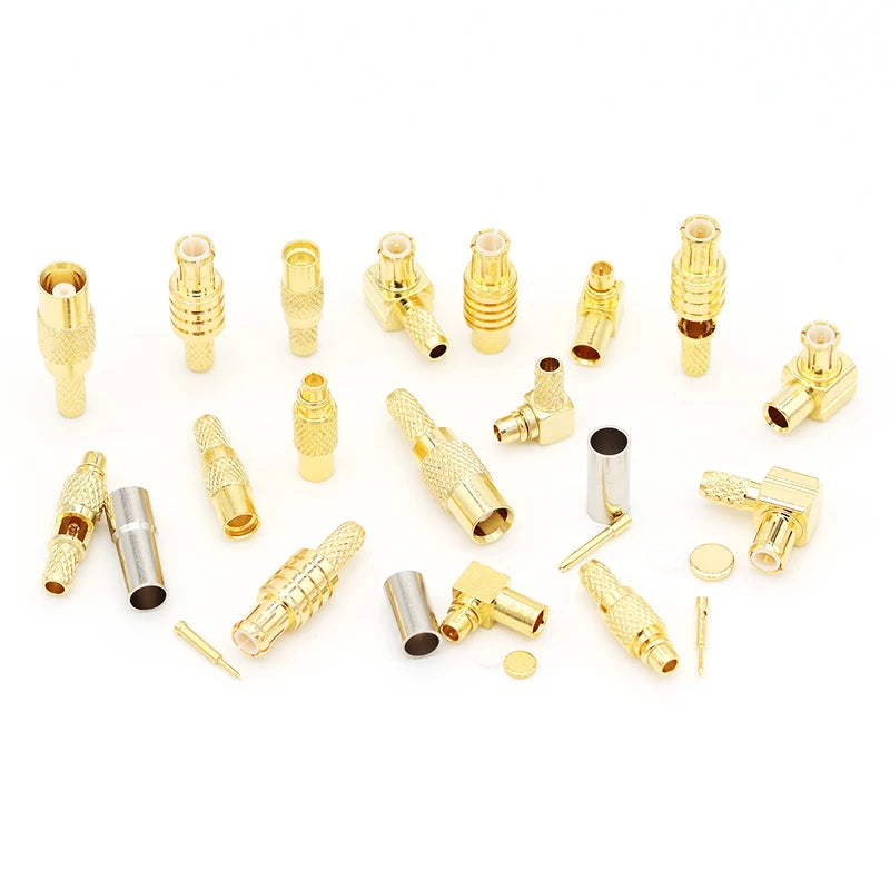 2PCS MCX-JW-1.5 Male Head MMCX-J-K-1.5 MCX MMCX Connector MMCX-JB2 Crimping RG316/405 Feeder Connector Right Angle Elbow