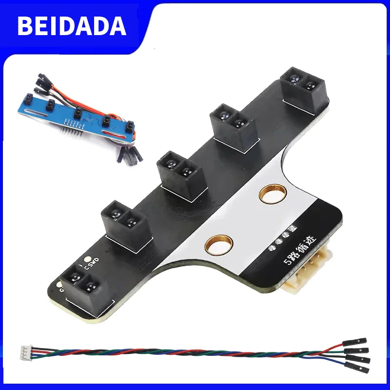5-way Black And White Line Identification Sensor Module Tracking Intelligent Car Infrared Sensor Tcrt5000
