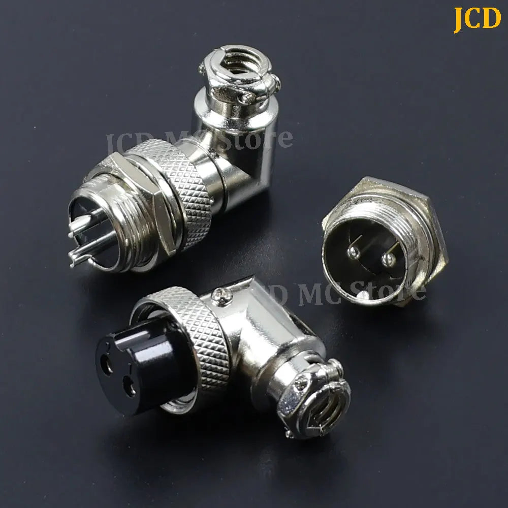 1 Set GX16 90 Degree Right Angle XLR 16mm Elbow 2/3/4/5/6/7/8/9/10 Pin Female Plug Male Chassis Mount Socket Aviation Connector