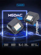ToolkitRC M6DAC PRO V2 Dual Channel Smart Lipo Battery Charger Discharger AC 200W DC 800W 16A for 1-6S LiHV LiPo PD65W FPV Drone