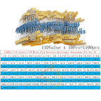 1/8W 1/4W 1/2W 1W 2W 3W 5W Metal Film Resistors Assortment Kit Set 1% Electronic Components Resistor Package