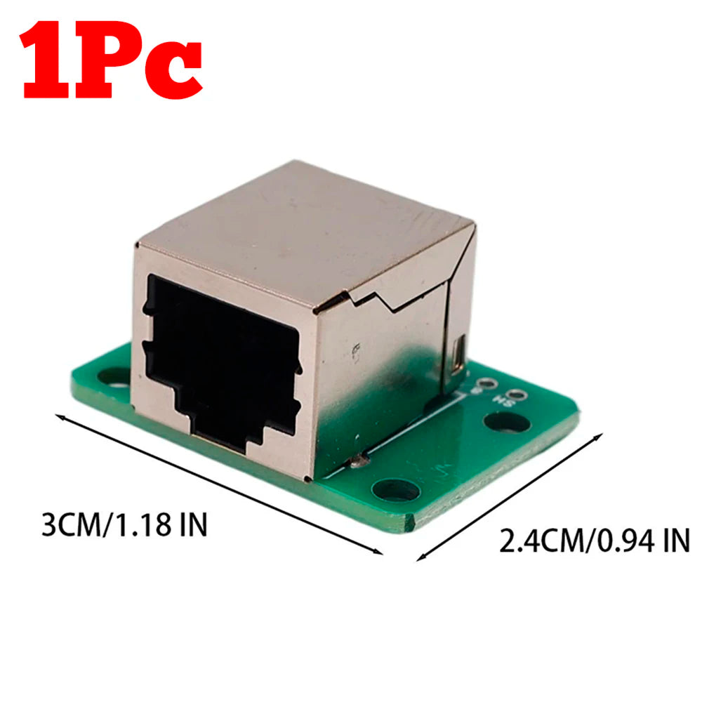 RJ45 Network Port Adapter Board Modular Ethernet Connector Network Interface Breakout Board 8-pin Direct Connection Adapter