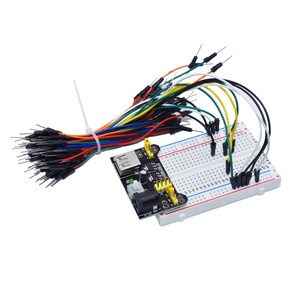 Stock MB102 Breadboard 400 830 Point Solderless PCB Bread Board Test Develop DIY for Arduino Laboratory SYB-830